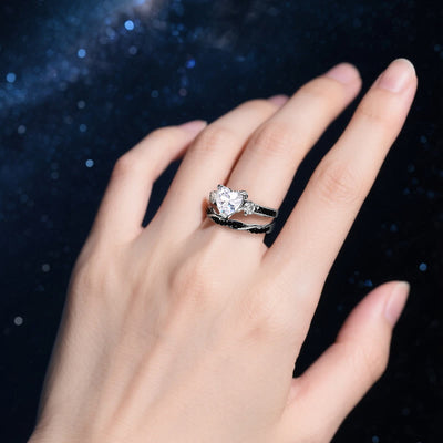 Olivenorma Hades' Herz-Galaxie-Moissanit-Ring - image 1