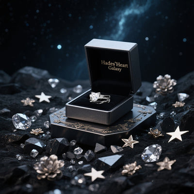 Olivenorma Hades' Herz-Galaxie-Moissanit-Ring - image 2