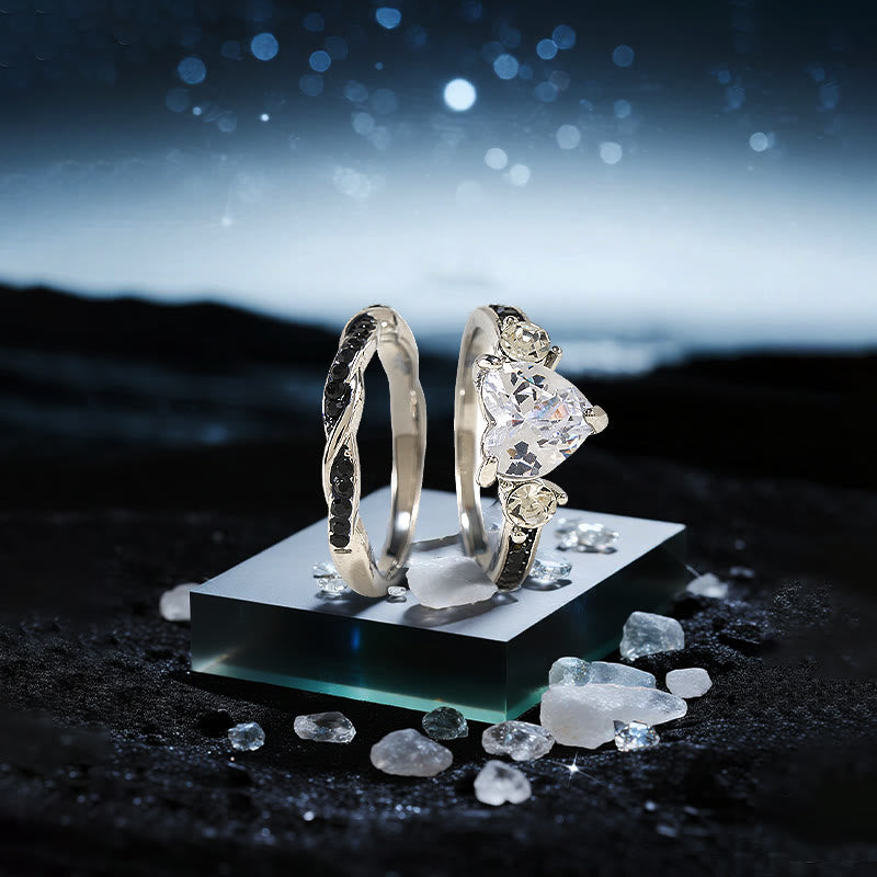 Olivenorma Hades' Herz-Galaxie-Moissanit-Ring - image 4