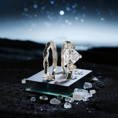 Olivenorma Hades' Herz-Galaxie-Moissanit-Ring - image 4