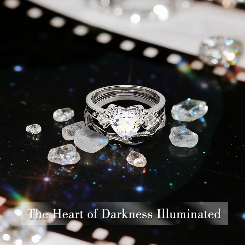 Olivenorma Hades' Herz-Galaxie-Moissanit-Ring - image 3