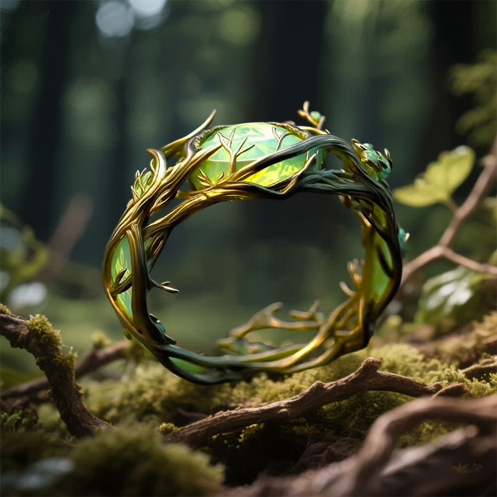 Olivenorma „Verdant Oath“ Grüner Opal-Naturring - image 3