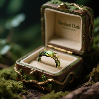 Olivenorma „Verdant Oath“ Grüner Opal-Naturring - image 4