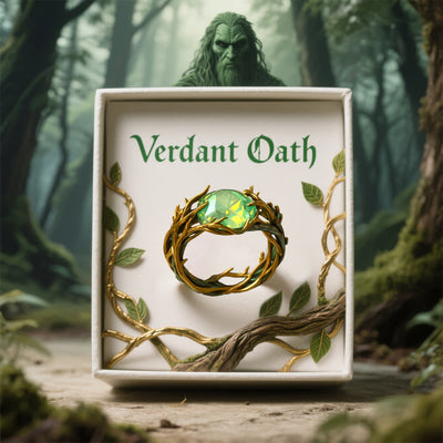 Olivenorma „Verdant Oath“ Grüner Opal-Naturring - image 5