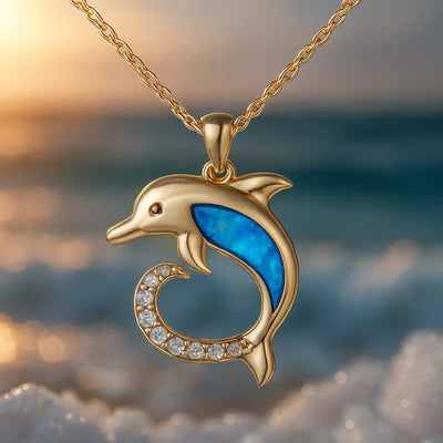 Olivenorma Guardians of the Ocean's Heart – Halskette mit Delfin und Meerjungfrau - image 15