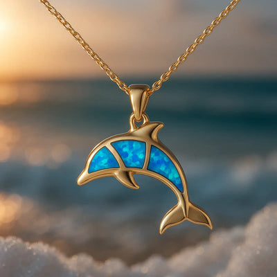 Olivenorma Guardians of the Ocean's Heart – Halskette mit Delfin und Meerjungfrau - image 13