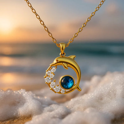 Olivenorma Guardians of the Ocean's Heart – Halskette mit Delfin und Meerjungfrau - image 4