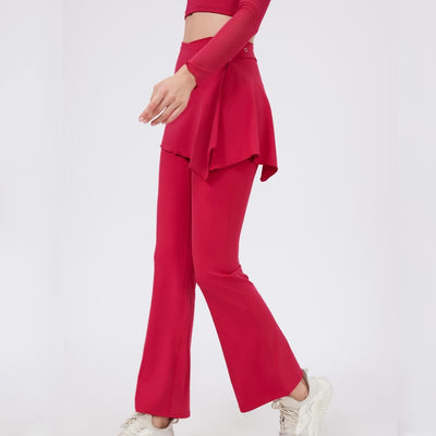 Olivenorma – Leggings mit weitem Bein und ausgestelltem Bein, 2-teiliges Set mit Hüftbedeckung und Yogahose - image 17