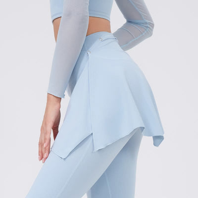 Olivenorma – Leggings mit weitem Bein und ausgestelltem Bein, 2-teiliges Set mit Hüftbedeckung und Yogahose - image 9