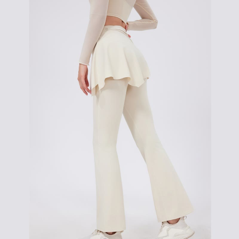 Olivenorma – Leggings mit weitem Bein und ausgestelltem Bein, 2-teiliges Set mit Hüftbedeckung und Yogahose - image 13