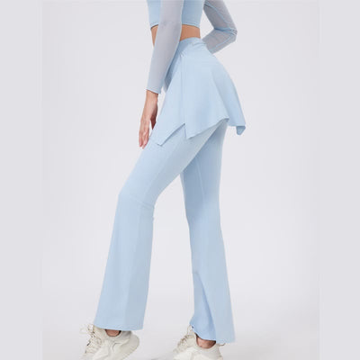 Olivenorma – Leggings mit weitem Bein und ausgestelltem Bein, 2-teiliges Set mit Hüftbedeckung und Yogahose - image 8