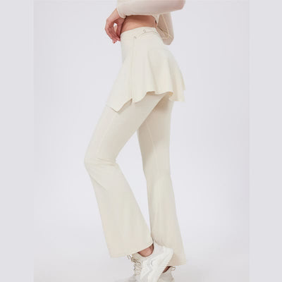 Olivenorma – Leggings mit weitem Bein und ausgestelltem Bein, 2-teiliges Set mit Hüftbedeckung und Yogahose - image 12
