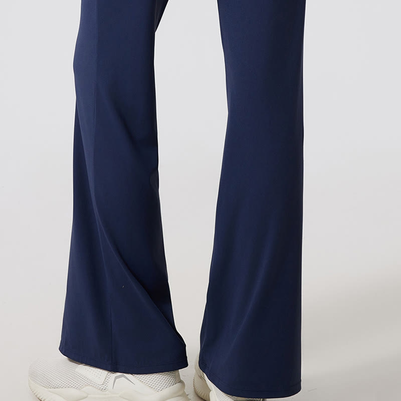 Olivenorma Yogahose mit weitem Bein, lässige Arbeitshose mit Knoten - image 11