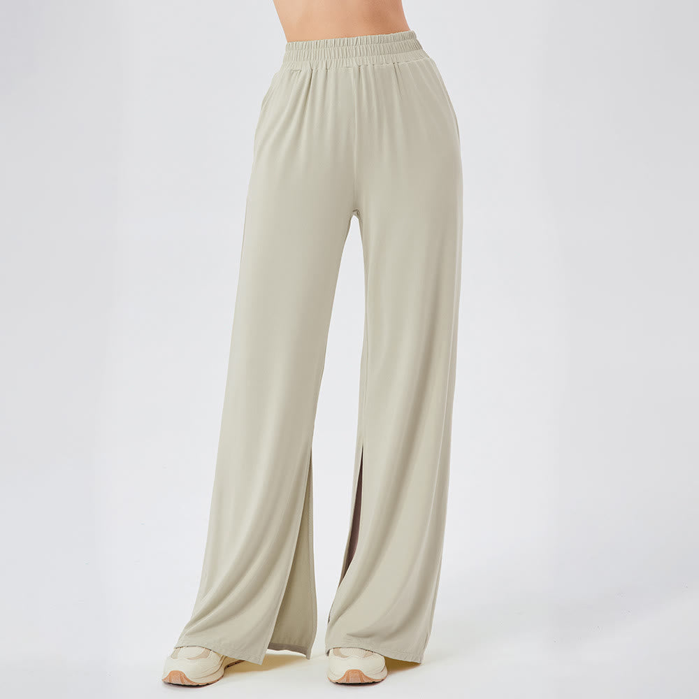 Olivenorma Leichte, weit geschnittene, belüftete, lockere Hose, lässige Yogahose - Beige - XL - image 25