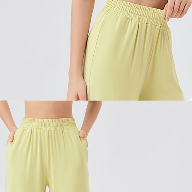 Olivenorma Leichte, weit geschnittene, belüftete, lockere Hose, lässige Yogahose - image 9