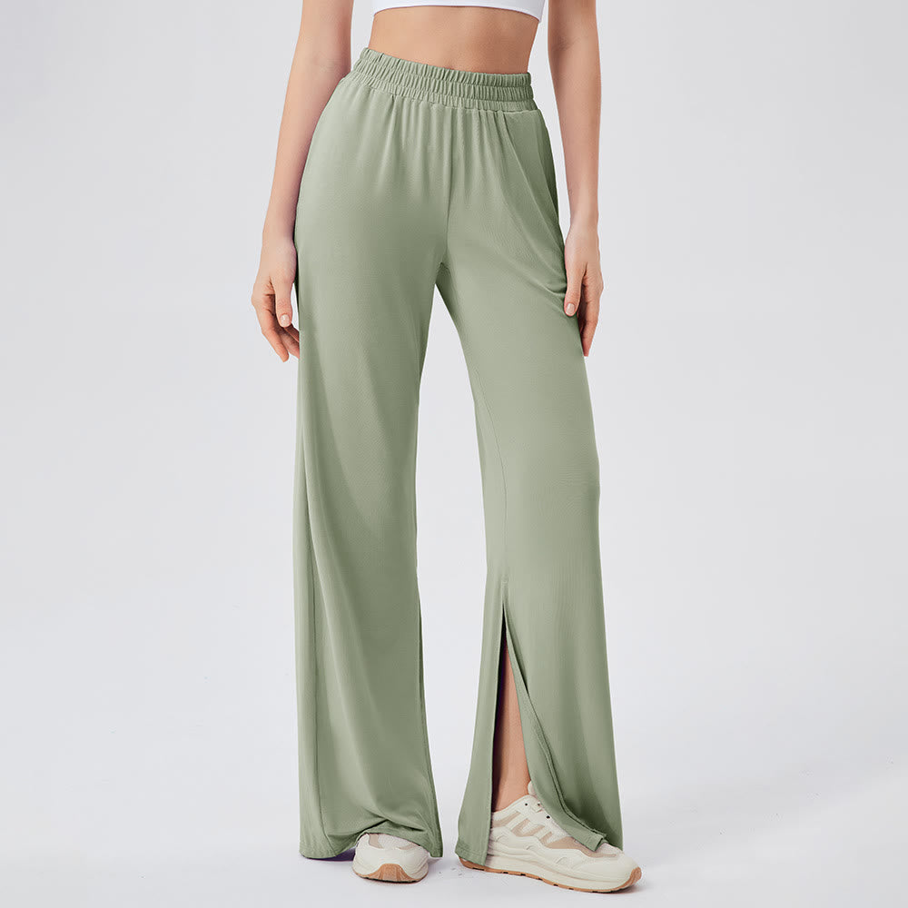 Olivenorma Leichte, weit geschnittene, belüftete, lockere Hose, lässige Yogahose - Hellgrün - XL - image 19