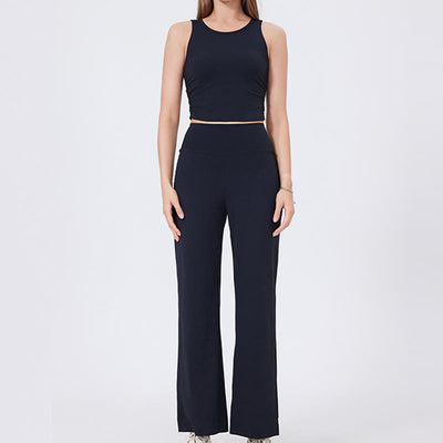 Olivenorma Vielseitige, gerade geschnittene Stretch-Yogahose mit mittlerer Taille - image 25