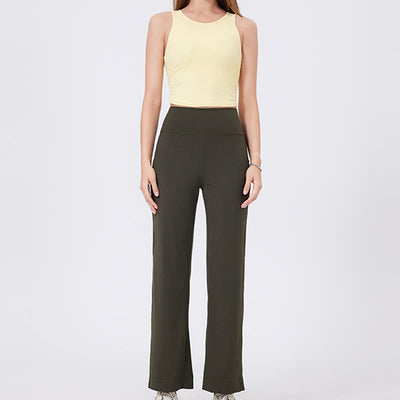 Olivenorma Vielseitige, gerade geschnittene Stretch-Yogahose mit mittlerer Taille - image 19