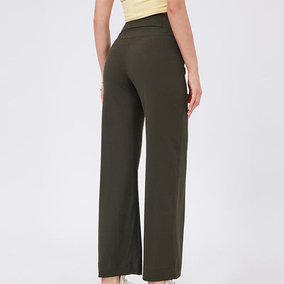 Olivenorma Vielseitige, gerade geschnittene Stretch-Yogahose mit mittlerer Taille - image 18