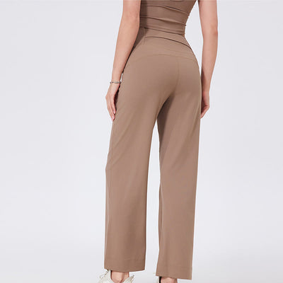 Olivenorma Vielseitige, gerade geschnittene Stretch-Yogahose mit mittlerer Taille - image 15