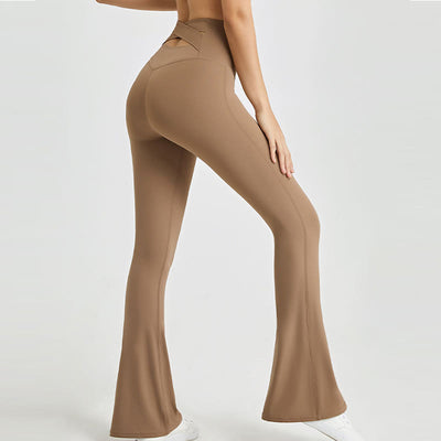 Olivenorma Damen-Workout-Leggings mit ausgestelltem Bein und hoher Taille - image 3