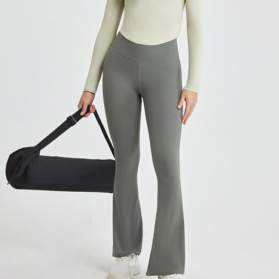 Olivenorma Damen-Workout-Leggings mit ausgestelltem Bein und hoher Taille - image 10