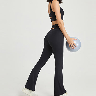 Olivenorma Damen-Workout-Leggings mit ausgestelltem Bein und hoher Taille - image 8