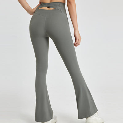 Olivenorma Damen-Workout-Leggings mit ausgestelltem Bein und hoher Taille - Grau - XL - image 9