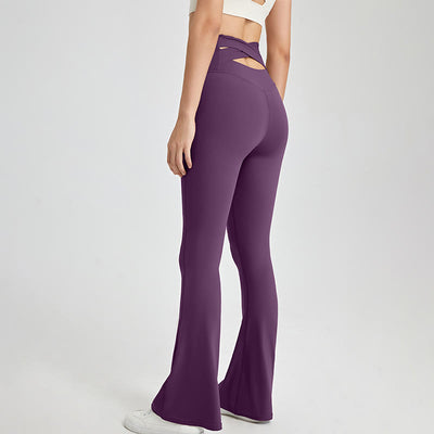 Olivenorma Damen-Workout-Leggings mit ausgestelltem Bein und hoher Taille - Lila - XL - image 12