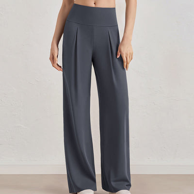 Olivenorma Hose mit weitem Bein, Stretch, lässige Loungehose, Yogahose - Grau - XL - image 1