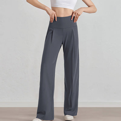 Olivenorma Hose mit weitem Bein, Stretch, lässige Loungehose, Yogahose - image 5