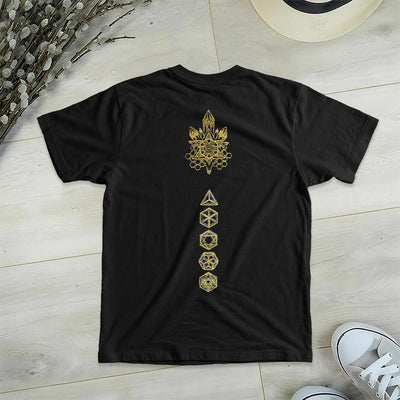 Olivenorma Soft Graphic Tee Metatrons Würfel V-Ausschnitt Spirituelle T-Shirts - image 2