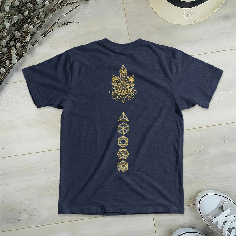 Olivenorma Soft Graphic Tee Metatrons Würfel V-Ausschnitt Spirituelle T-Shirts - image 17