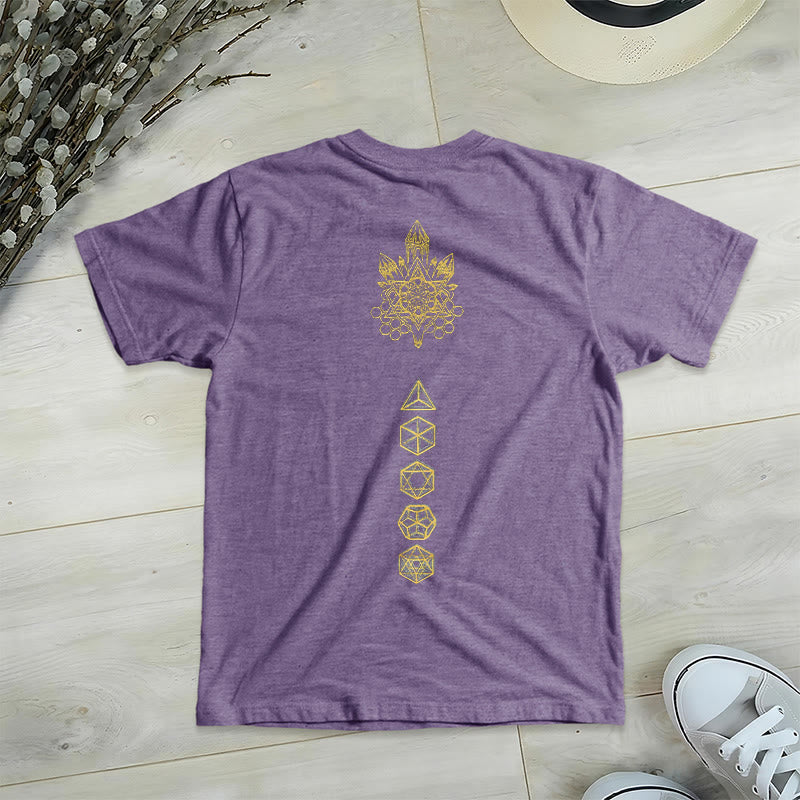 Olivenorma Soft Graphic Tee Metatrons Würfel V-Ausschnitt Spirituelle T-Shirts - image 19