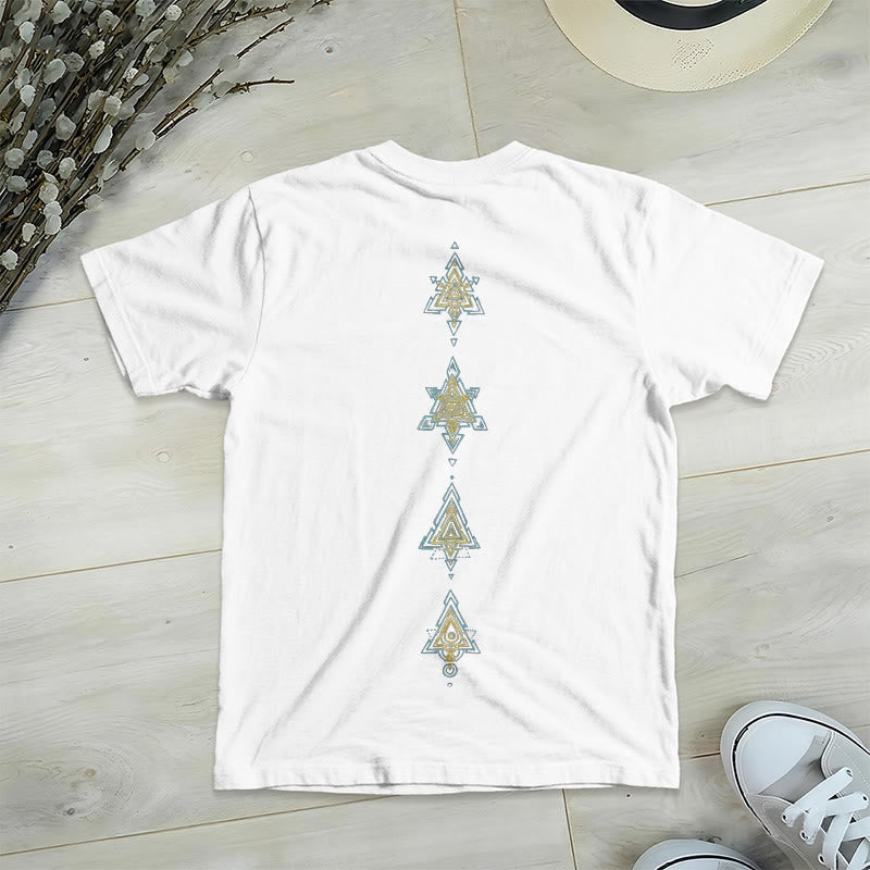 Olivenorma Metatros Würfelsymbol Heilige Geometrie Heilung Tee V-Ausschnitt Spirituelles T-Shirt - image 14