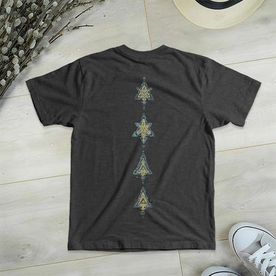 Olivenorma Metatros Würfelsymbol Heilige Geometrie Heilung Tee V-Ausschnitt Spirituelles T-Shirt - image 2