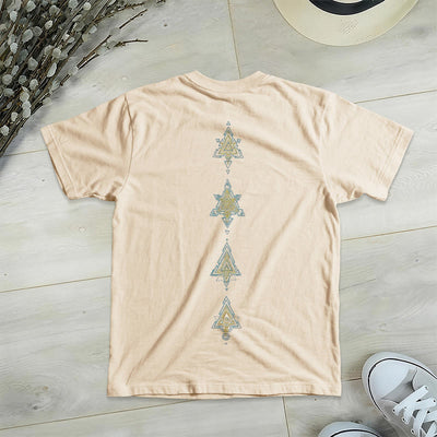 Olivenorma Metatros Würfelsymbol Heilige Geometrie Heilung Tee V-Ausschnitt Spirituelles T-Shirt - image 16