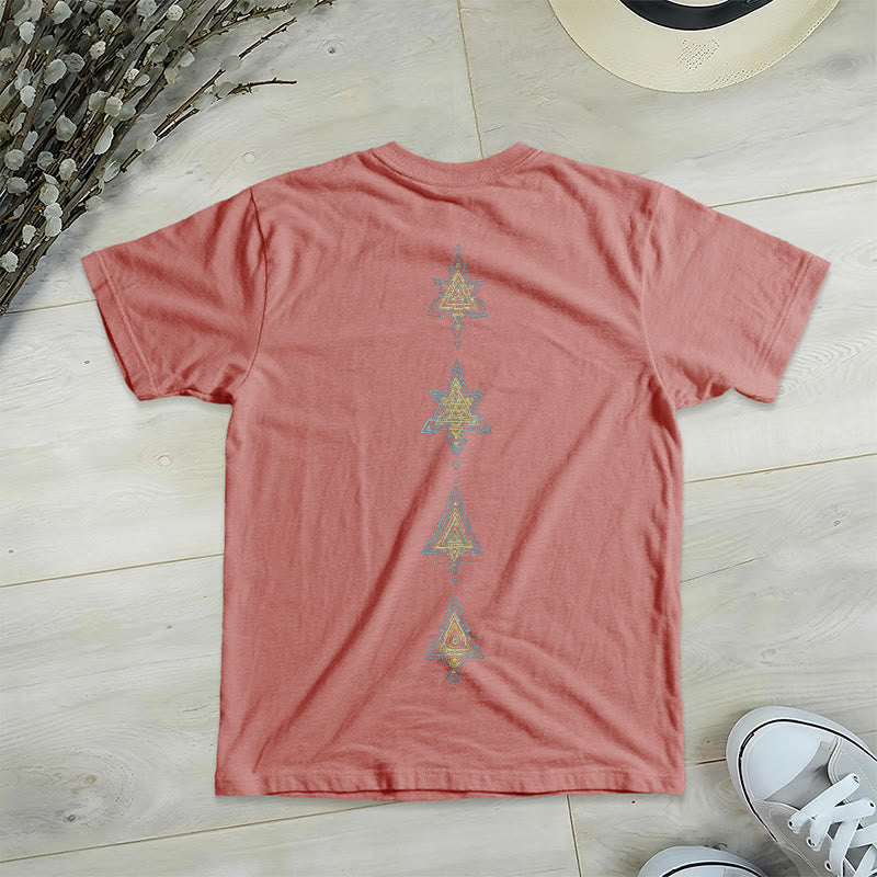 Olivenorma Metatros Würfelsymbol Heilige Geometrie Heilung Tee V-Ausschnitt Spirituelles T-Shirt - image 30