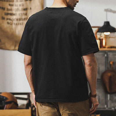 Olivenorma Vintage Herren Rundhalsausschnitt Loose Fit Schwere Baumwolle Sommer Herbst Hemden - image 14