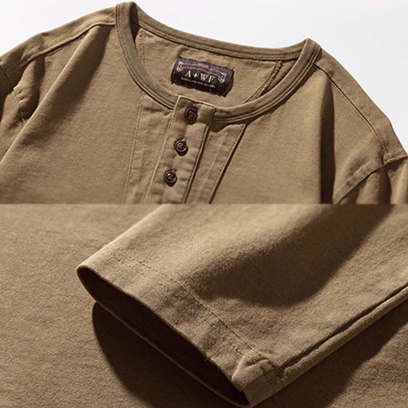 Olivenorma Vintage Herren Langarm Baumwolle Button Tops Herbst Winter Shirts - image 8