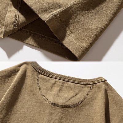 Olivenorma Vintage Herren Langarm Baumwolle Button Tops Herbst Winter Shirts - image 9