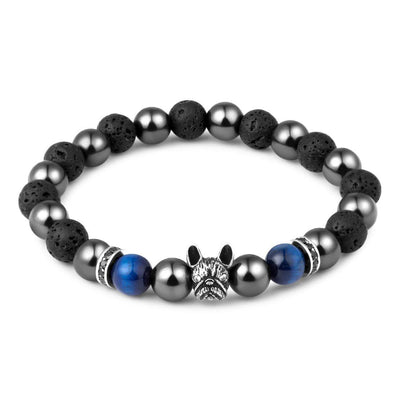 Olivenorma Französische Bulldogge​​ Gedenk-Edelsteinarmband - image 2