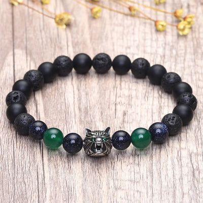 Olivenorma Fenrir Wolfskopf-Edelsteinarmband zur inneren Stärke - image 11