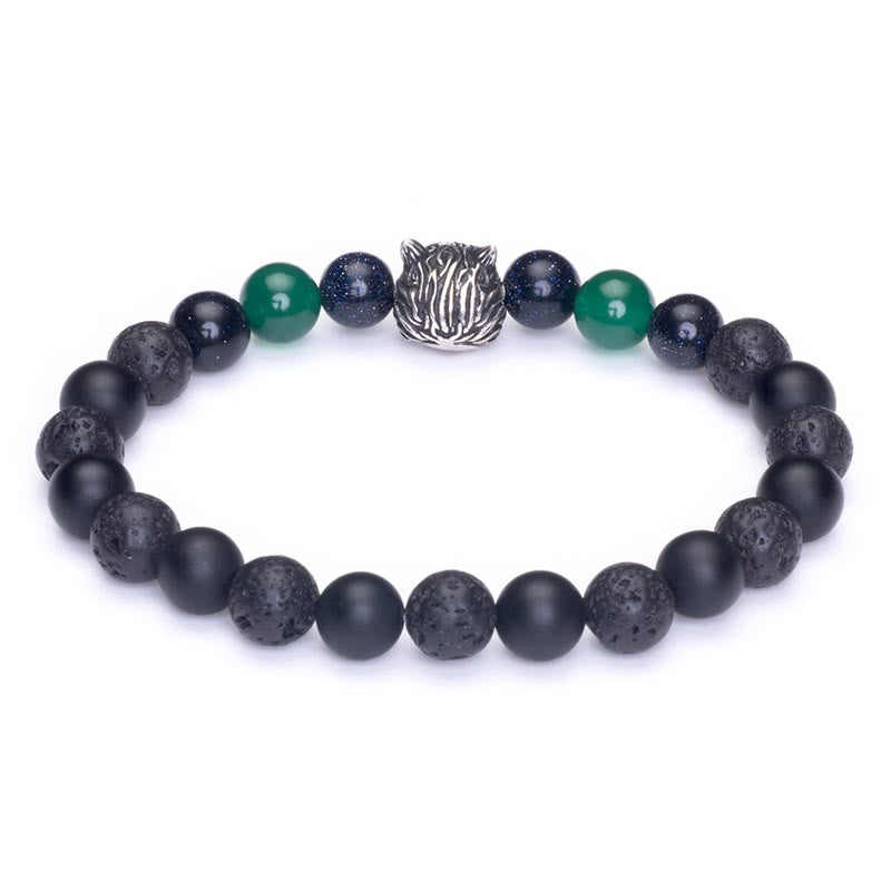 Olivenorma Fenrir Wolfskopf-Edelsteinarmband zur inneren Stärke - image 10