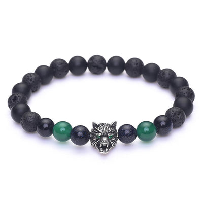 Olivenorma Fenrir Wolfskopf-Edelsteinarmband zur inneren Stärke - image 9