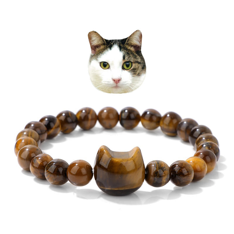 Olivenorma Mystic Meow Charm-Kristallarmband - Tigerauge - image 15