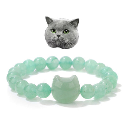 Olivenorma Mystic Meow Charm-Kristallarmband - Grüner Aventurin - image 16