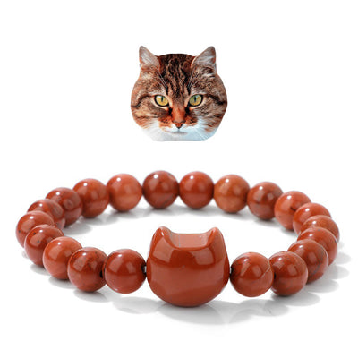 Olivenorma Mystic Meow Charm-Kristallarmband - Roter Jaspis - image 13