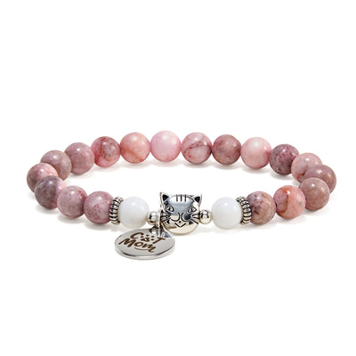 Olivenorma – Armband mit Kristallen für stolze Katzenmama, handgefertigt, Katzenliebhaber - image 3