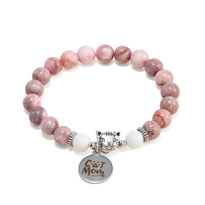 Olivenorma – Armband mit Kristallen für stolze Katzenmama, handgefertigt, Katzenliebhaber - image 4
